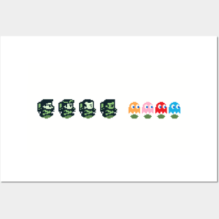 Ghostbusters 2 vs Pac Men Ghost Posters and Art